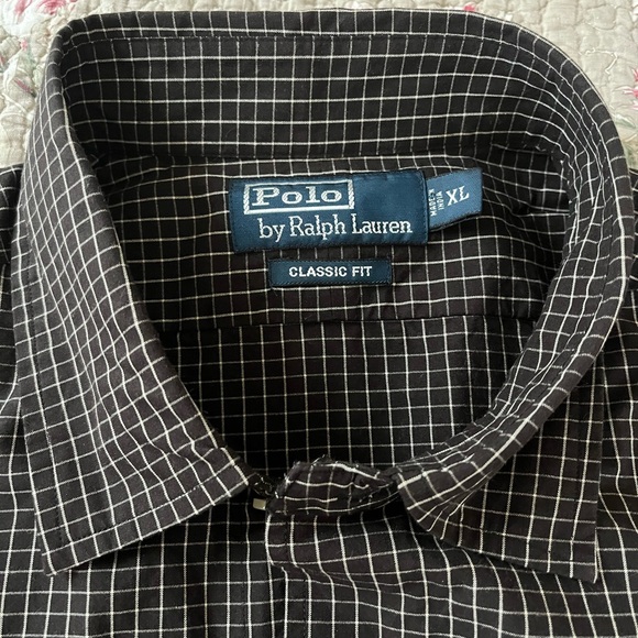 Polo by Ralph Lauren Black and White Checkered Men's Shirt - Picture 4 of 5